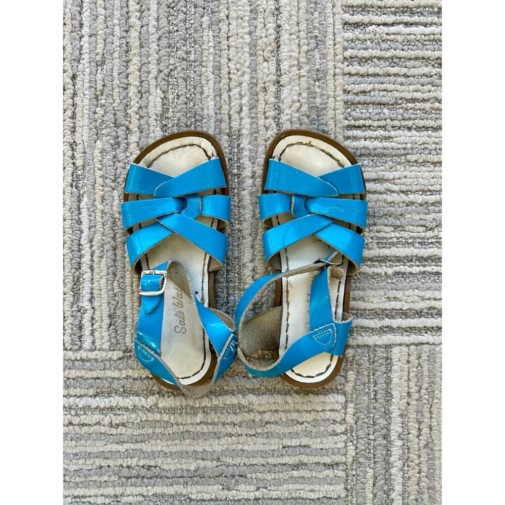 Kids Blue Patent Salt Water Sandal / 13